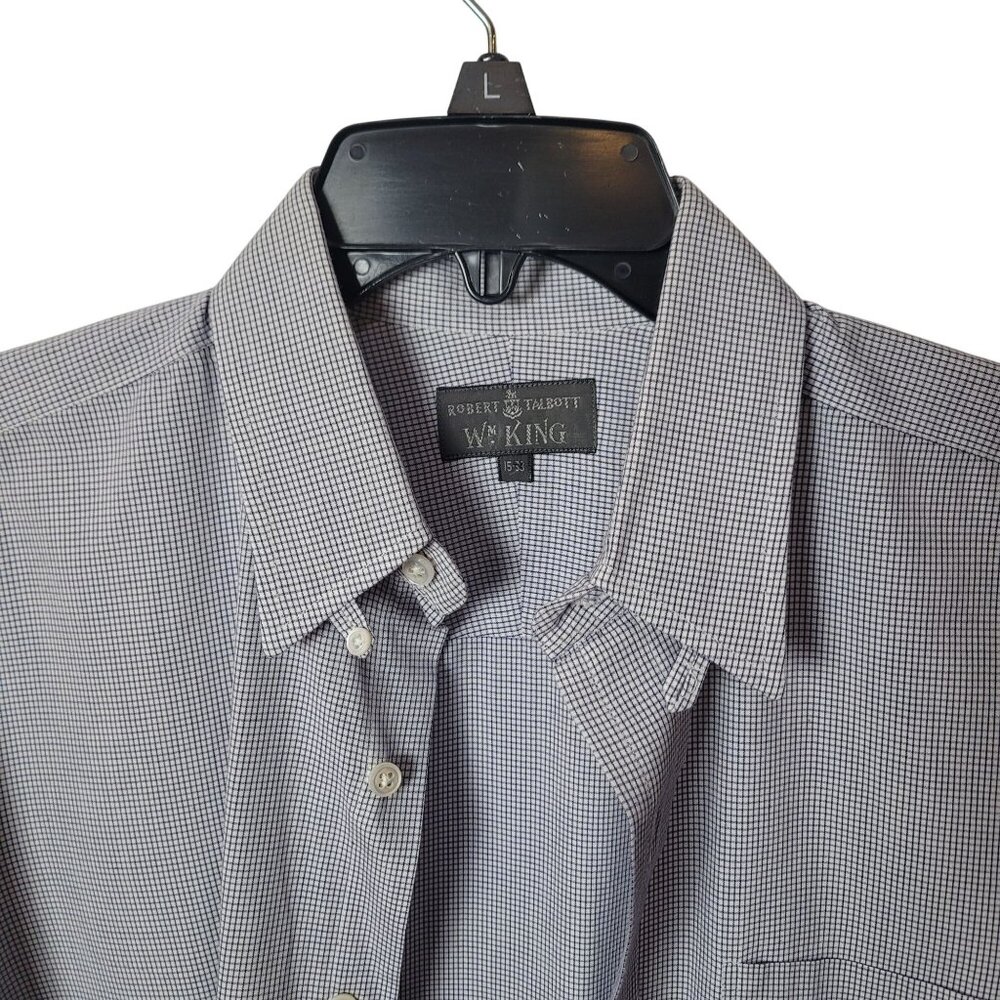 Robert Talbott Wm King Dress Shirt Micro Gingham Check Button Down - Picture 8 of 14